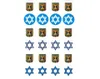 מדבקות עגולות מנורה ומגן דוד - דגם 859