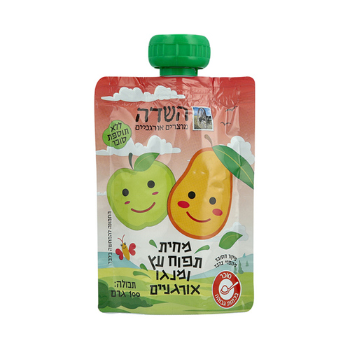 מחית תפוח עץ ומנגו אורגניים 100 גרם