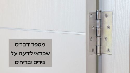 מספר דברים שכדאי לדעת על צירים ובריחים