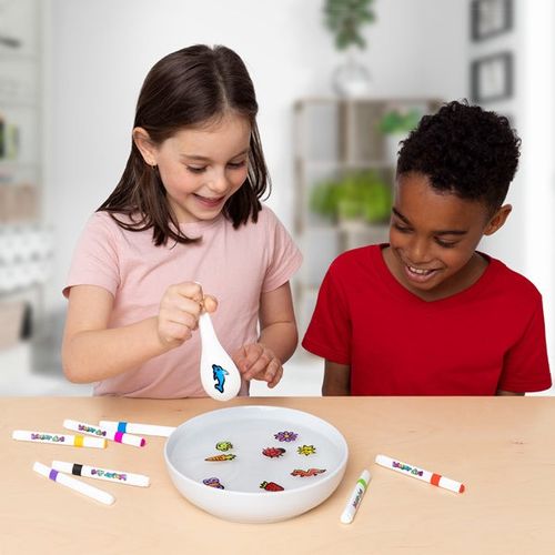 צפצפים: 6 טושים ו 2 שבלונות ליצירת ציורים צפים על גבי מים - ספארי