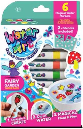 צפצפים: 6 טושים ו 2 שבלונות ליצירת ציורים צפים על גבי מים - גינת הפיות