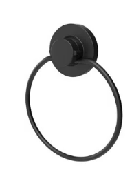 טבעת מגבת LOCK קידוח/הדבקה שחור עשוי נירוסטה 73104B 