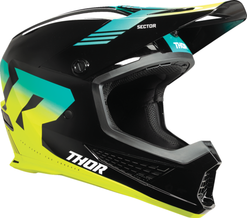 קסדת שטח לאופנוע  THOR MX Sector 2 Carve Helmet שחור/צהוב/ירוק 