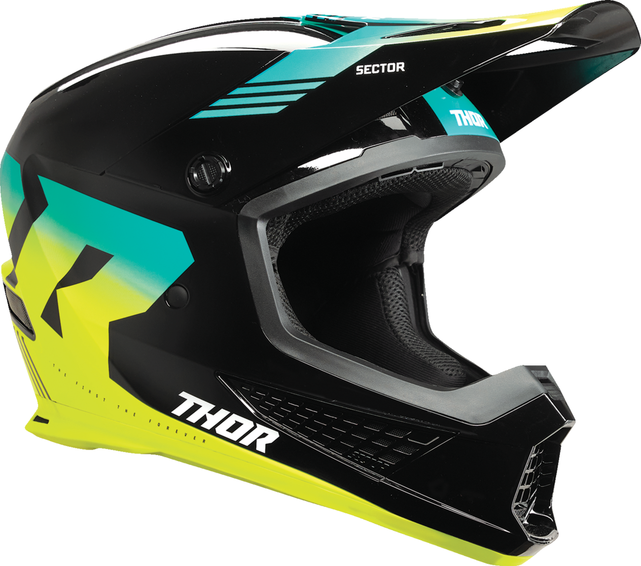 קסדת שטח לאופנוע  THOR MX Sector 2 Carve Helmet שחור/צהוב/ירוק 