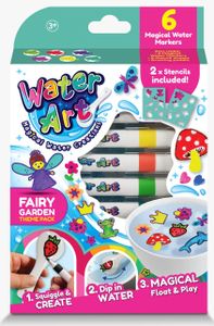 צפצפים: 6 טושים ו 2 שבלונות ליצירת ציורים צפים על גבי מים - גינת הפיות