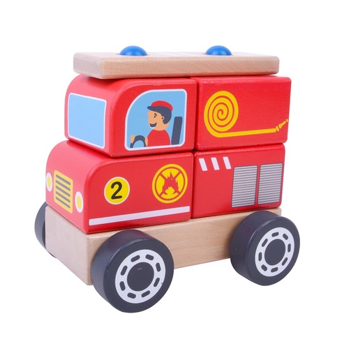 כבאית לילדים לפירוק והרכבה עם כלי עבודה