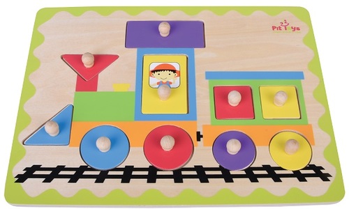 פאזל כפתור צורות גיאומטריות 8 חלקים לילדים