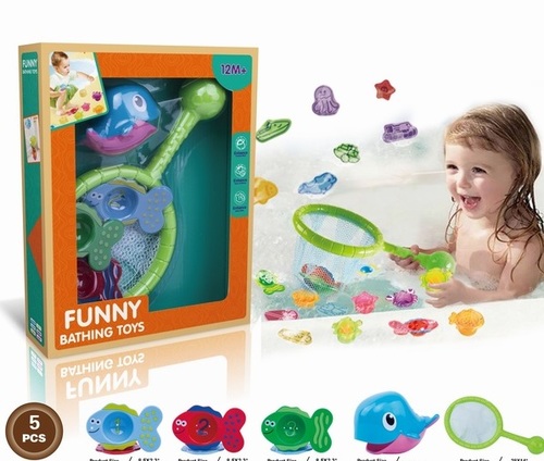 משחק מים הדייג הצעיר לילדים עם דגים לדיג לפיתוח מוטוריקה ודמיון 