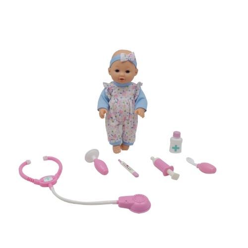 בובת תינוק עם אביזרי רופא לילדים משחק דמיון