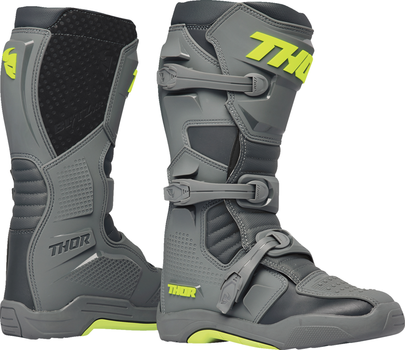 מגף רכיבה THOR MX אפור/צהוב Blitz XR Boots