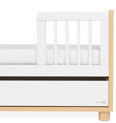 תוספת מגן שהופך מיטת תינוק קורי למיטת מעבר - לבן