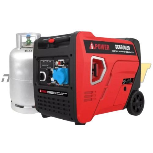 גנרטור אינוורטר מושתק גז משולב בנזין 6000W מדגם SC6600iED מבית i POWER