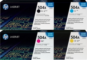 סט 4 טונרים מקוריים CE250X/251/252/253A HP