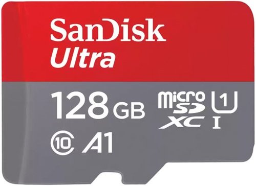 כרטיס זיכרון ללא מתאם SanDisk Ultra MicroSDXC - דגם SDSQUAB-128G-GN6MN - נפח 128GB