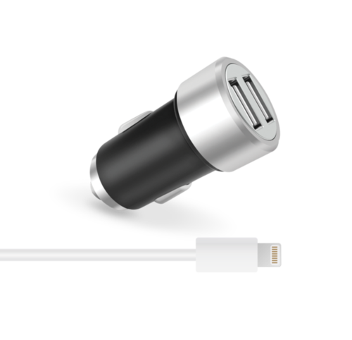 מטען רכב 2 כניסות USB כולל כבל MICRO