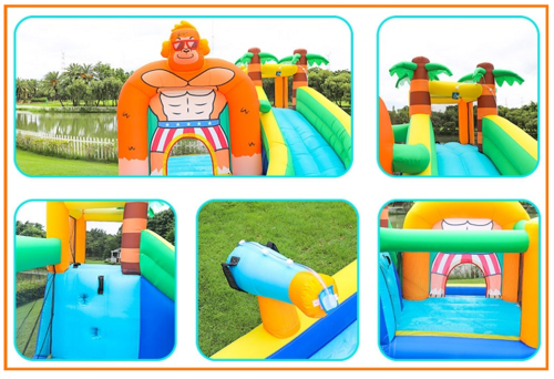 מגלשת מים מתנפחת דגם גורילה Doctor Dolphin דגם W73008