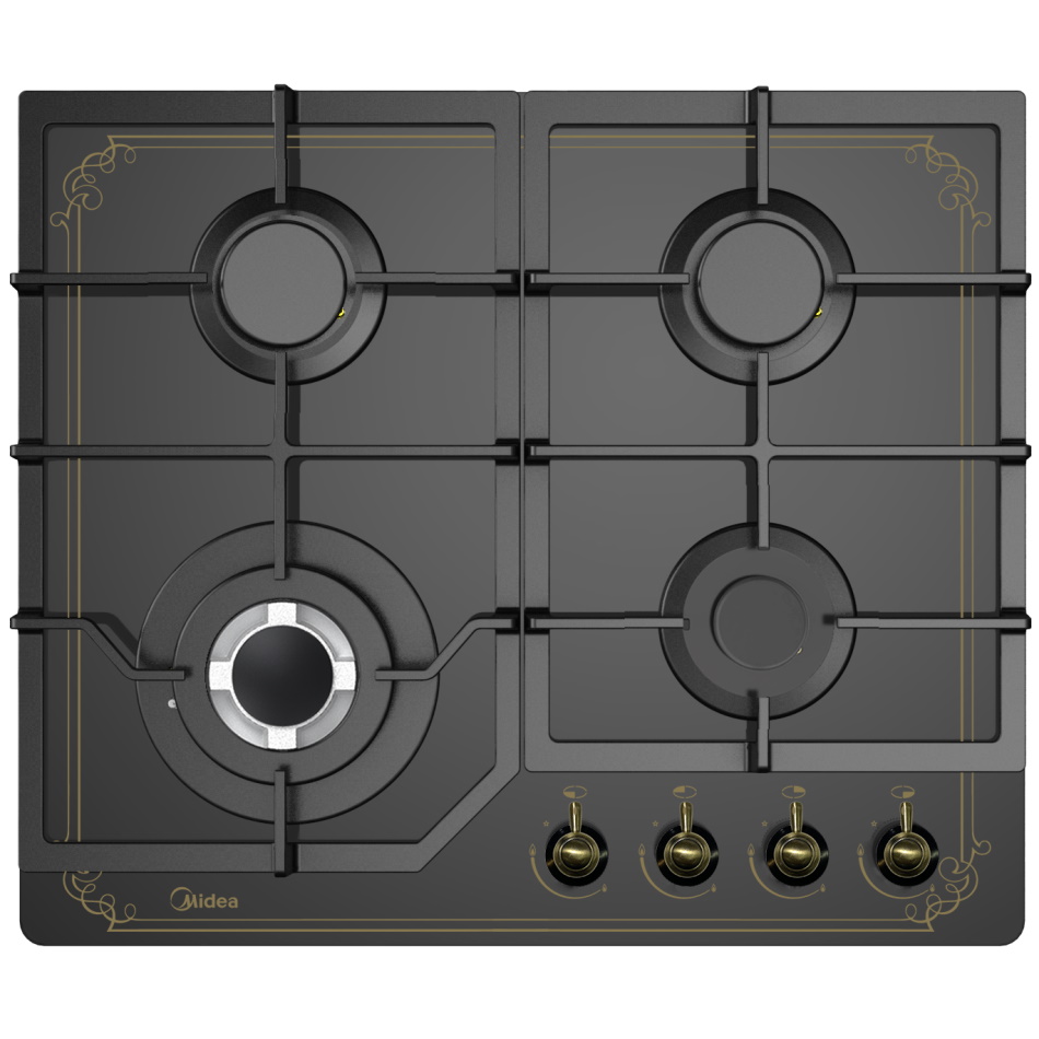 כיריים גז זכוכית 4 להבות Midea דגם 60GJ084