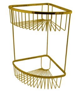 רשת פינתית מעוגלת כפולה זהב מט עשוי BRASS מק