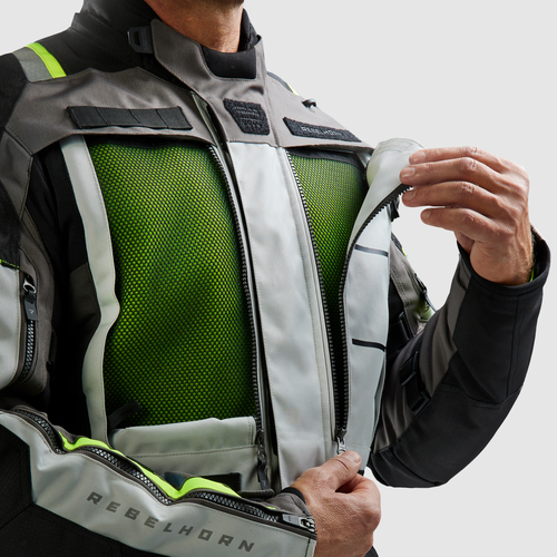מעיל רב עונתי רבל הורן שחור / אפור / צהוב - REBELHORN CUBBY V JACKET