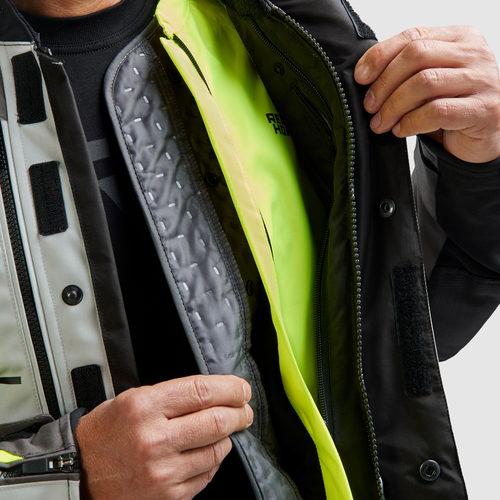 מעיל רב עונתי רבל הורן שחור / אפור / צהוב - REBELHORN CUBBY V JACKET