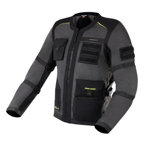 מעיל קיץ רבל הורן שחור / אפור / צהוב -  REBELHORN BRUTALE TEXTILE JACKET