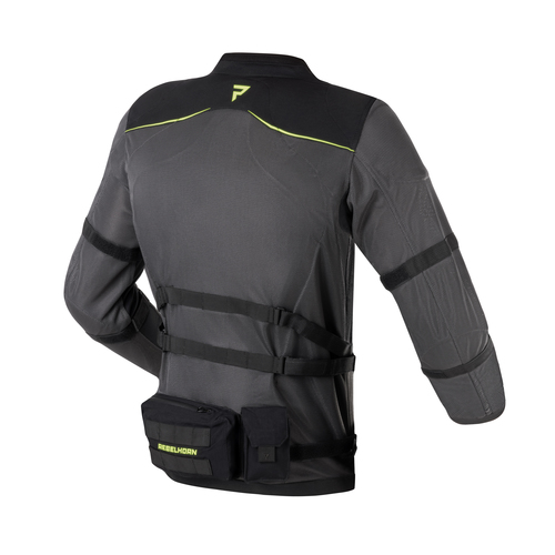 מעיל קיץ רבל הורן שחור / אפור / צהוב -  REBELHORN BRUTALE TEXTILE JACKET