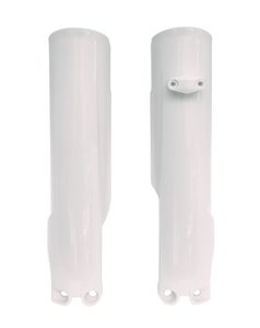 זוג מגני בולמים לאופנועי קטמ לבן - RACETECH FORK GUARDS KTM 24