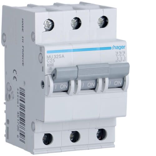 חצי אוטומט 6KA 3X25A HAGER