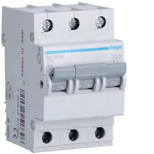 חצי אוטומט 6KA 3X63A HAGER