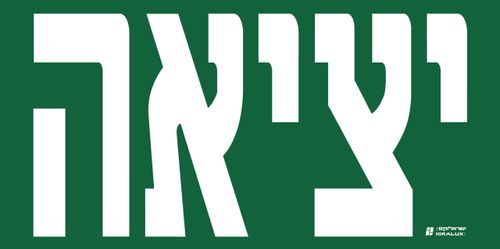 שלט יציאה “חירום” לד אור 100