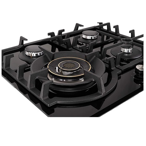 כיריים גז MIDEA מידאה טורבו וולקנו 4 להבות דגם 60G40ME096-GFD