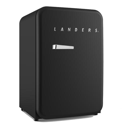 מקרר משרדי רטרו שחור 115 ליטר דגם LA130R מבית LANDERS