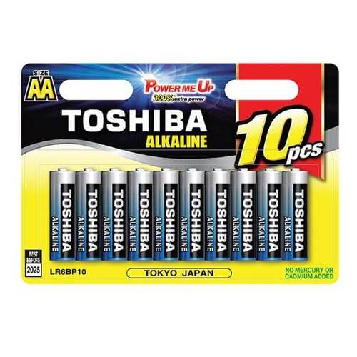 סוללות בליסטר 10 יח TOSHIBA AA 