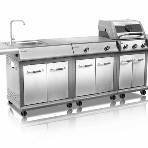 ‏מטבח חוץ ‏גז Caesar Rubicon 3 + Sink + Hot Plate 