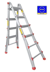 סולם אלומיניום טלסקופי 5.25 מטר 4X5 שלבים רב שימושי KAPRO