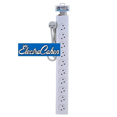 רב שקע 10 + כבל עד 1 מטר + מפסק hyundai