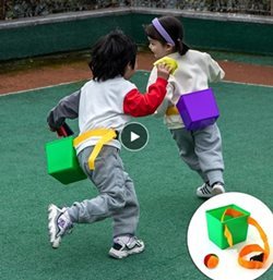 ערכת משחק קליעה למטרה עם 6 דליים, שקיות שעועית, קונוסים וכיסויי עיניים