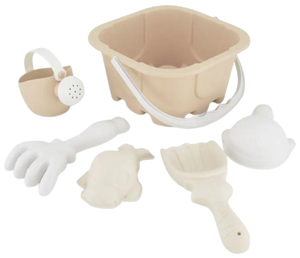 סט כלים לים ולחוף 6 חלקים - חום בהיר