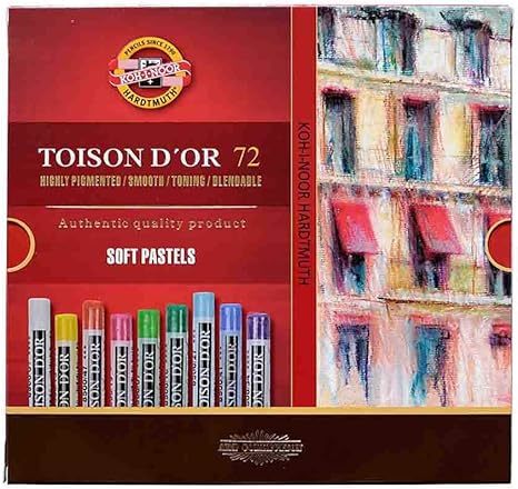 סט פסטל רך, 72 יח, עגול TOISON D'OR SOFT PASTEL