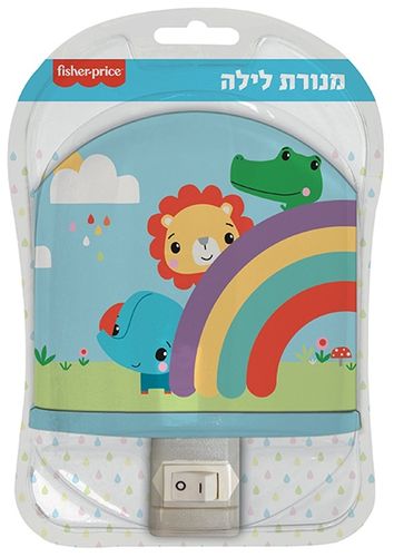 מנורת לילה עם חיבור לשקע חשמל - חיות על קשת בענן