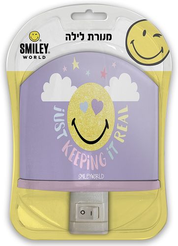 מנורת לילה עם חיבור לשקע חשמל - סמיילי