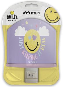 מנורת לילה עם חיבור לשקע חשמל - סמיילי