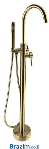 ברז מהרצפה לאמבטיה S123-BG עם גימור זהב של קארלוס.