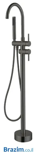 ברז מהרצפה לאמבטיה דגם S123-GM מבית קארלוס בגימור גרפיט.