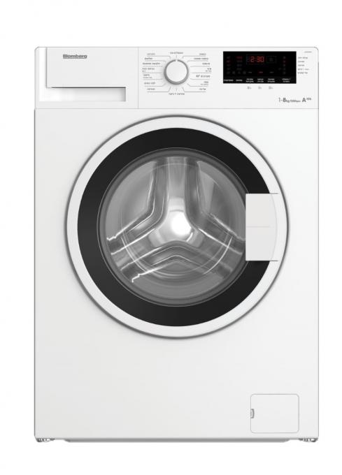 מכונת כביסה 8 ק"ג תפריט בעברית BLOMBERG LWF8107W בלומברג