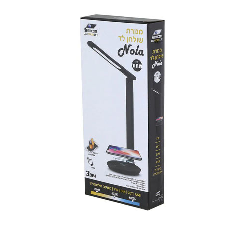 מנורת שולחן לד  7W אור קר וחם NOLA SM-1018/7 