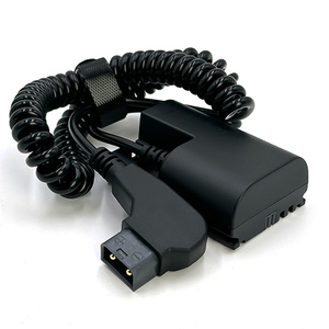 NBK VP-LPE6NH מתאם סוללה עם חיבור D-TAP עם כבל מסולסל למצלמות Canon