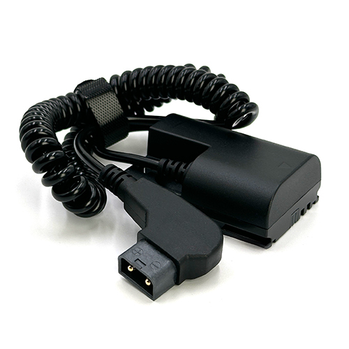 NBK VP-LPE6NH מתאם סוללה עם חיבור D-TAP עם כבל מסולסל למצלמות Canon