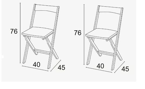 כסא מתקפל עץ דובדבן DIANA Folding Chair