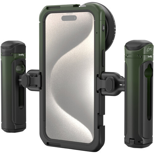 SmallRig 4407 x Brandon Li Special Mobile Video Cage Kit with Dual Handles and Basic Accessories for iPhone 15 Pro Max